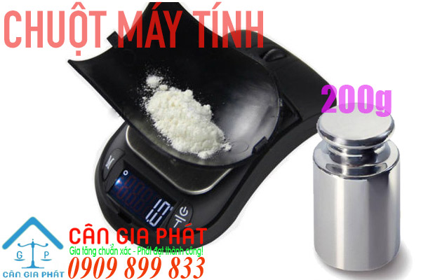 Hiệu chuẩn cân điện tử chuột máy tính 200g