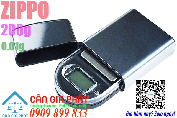 Cân tiểu ly Zippo 200g - cân tiểu ly bật lửa zippo 200g