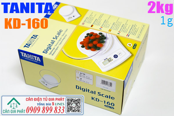 Cân điện tử 2kg - cân 2kg - cân điện tử Tanita KD-160 2kg