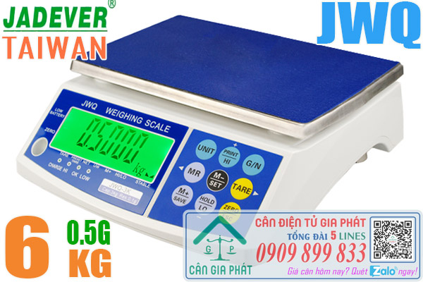 Cân điện tử 6kg JWQ - giá cân điện tử Jadever JWQ 6kg bao nhiêu?