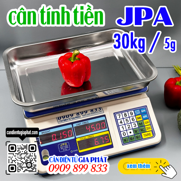 Cân điện tử tính tiền JPA 30kg cân thịt cân trái cây cân hoa quả