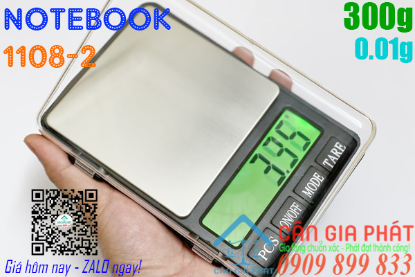 Cân điện tử 300g cân điện tử Notebook 1108-2 300g - cân cua giống Cà Mau