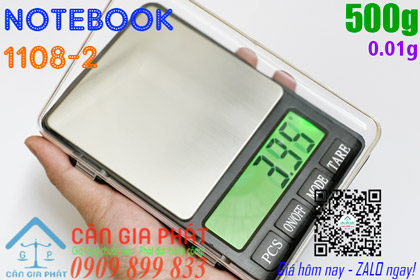 Cân điện tử 500g, cân điện tử Notebook 1108-2 500g/0.01g