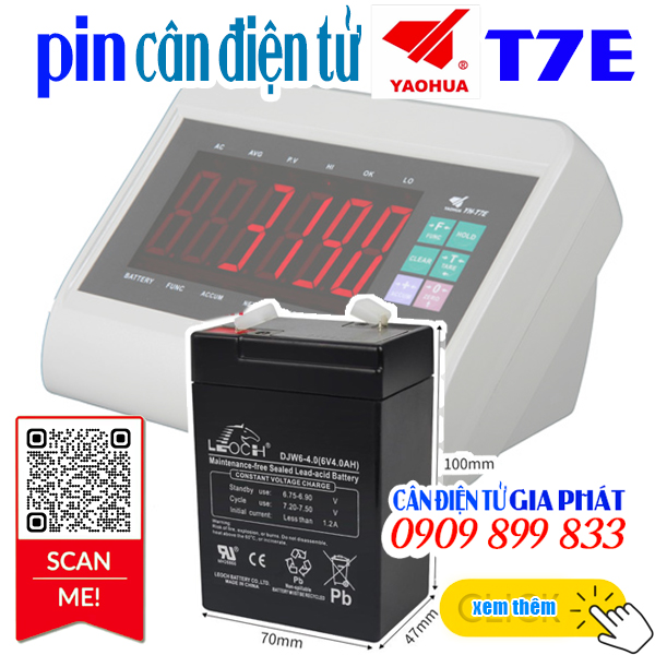 Pin cân điện tử XK3190-T7E 60kg 100kg 150kg 200kg 300kg 500kg