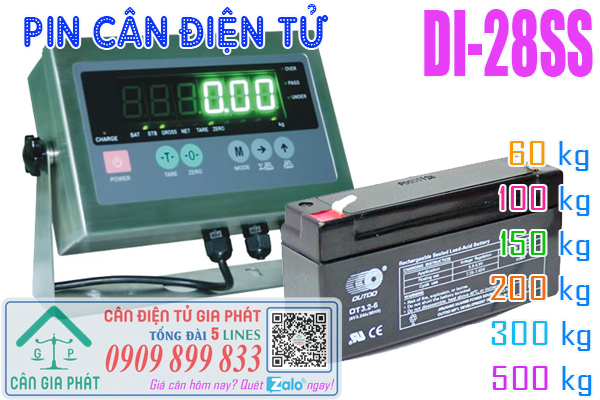 Pin cân điện tử DI-28SS 60kg 100kg 150kg 200kg 300kg 500kg