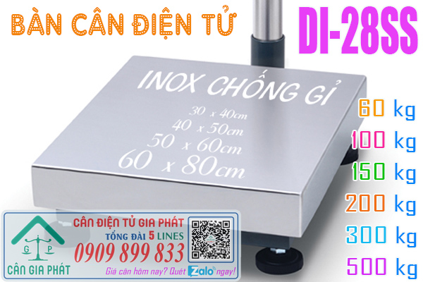 Bàn cân điện tử DI-28SS 60kg 100kg 150kg 200kg 300kg 500kg