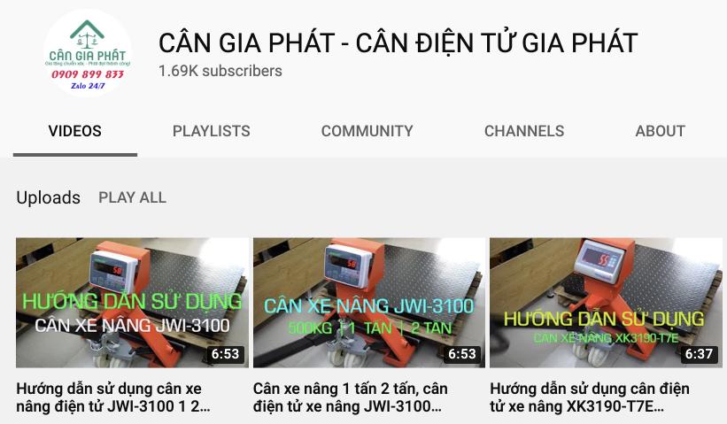 Cân điện tử xe nâng 3190-T7E video Youtube