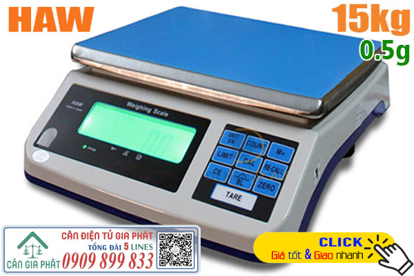 Cân điện tử 15kg - cân 15kg - cân điện tử HAW 15kg