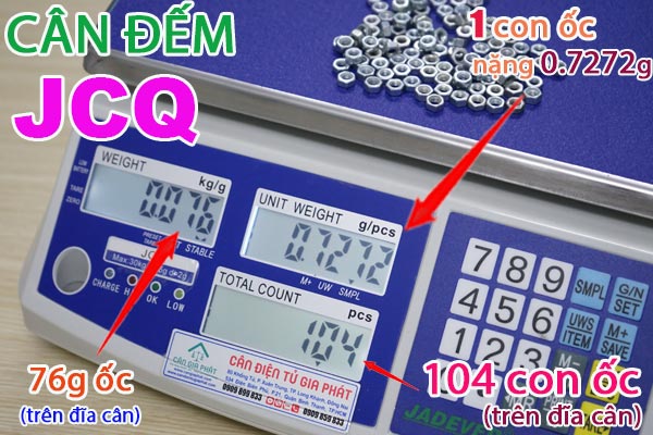 Cân điện tử 6kg đếm số lượng - cân đếm điện tử 6kg JCQ