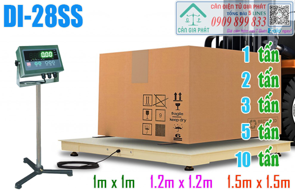 Cân sàn điện tử DI-28SS 1 tấn 2 tấn 3 tấn 5 tấn 10 tấn