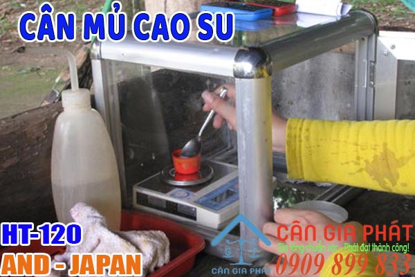 Cân điện tử cân mủ cao su AND HT-120 cân mủ nước