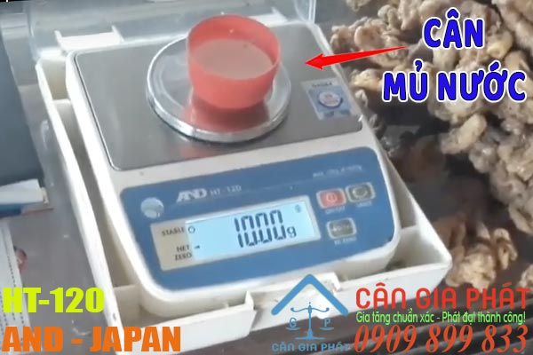 Cân mủ cao su AND HT-120 cân đo độ mủ cao su