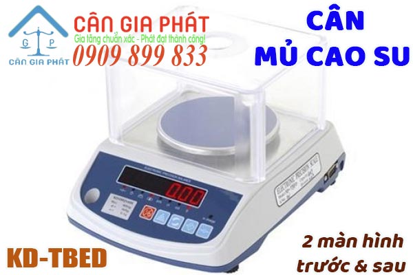 Cân điện tử đo độ mủ cao su KD-TBED 2 màn hình trước sau