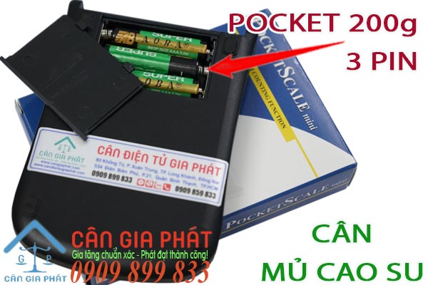 Cân mủ cao su mini bỏ túi cân tiểu ly Pocket 200g