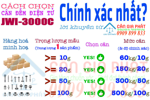 Mua cân đếm điện tử JWI-3000C chính xác nhất