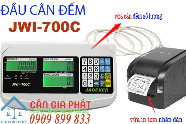 Cân đếm điện tử JWI-700C đếm và in tem nhãn dán