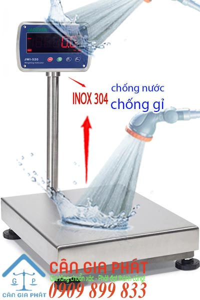 Cân điện tử inox JWI-520 60kg 100kg 150kg 200kg 300kg 500kg