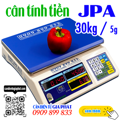 Cân tính tiền 30kg - cân tính tiền JPA 30kg màn hình đỏ