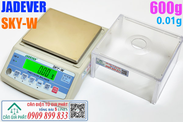 Cân điện tử Jadever SKY-W 600g cân mẫu giấy mẫu vải 0.01g