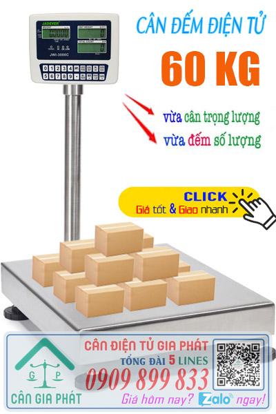 Cân đếm điện tử 60kg - cân điện tử 60kg đếm số lượng