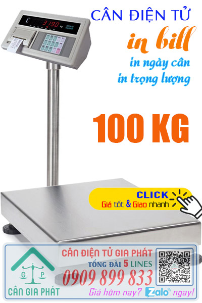 Cân điện tử 100kg in bill in hóa đơn in trọng lượng