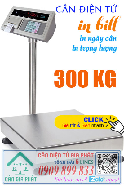 Cân điện tử 300kg in bill in hóa đơn in trọng lượng