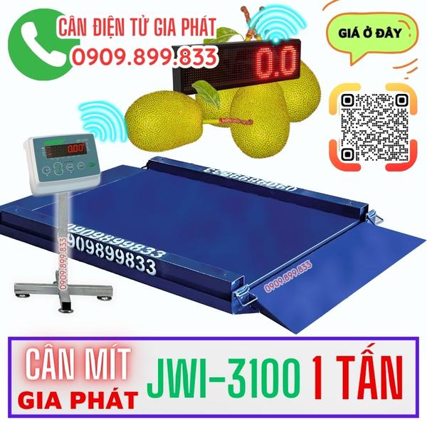 Cân điện tử cân mít JWI-3100 1.5 tấn có dốc 2 bên & sàn cân thấp nhất