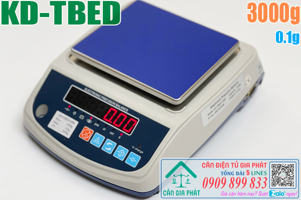 Cân phân tích - cân tiểu ly KD-TBED 3000g/0.1g