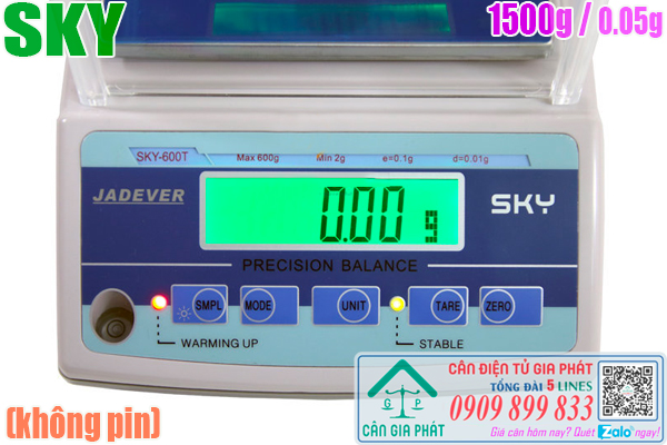Hướng dẫn sử dụng cân điện tử Jadever SKy 1500g