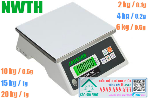 Cân điện tử Jadever NWTH 2kg 4kg 6kg 10kg 15kg 20kg