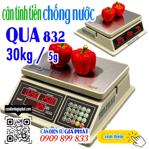 Mua cân tính tiền QUA 30kg - sửa cân điện tử QUA 30kg