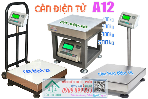 Mua cân điện tử A12 cân nông sản 100kg 200kg 300kg 500kg