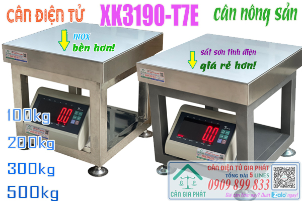 Cân điện tử inox T7E cân nông sản 100kg 200kg 300kg 500kg
