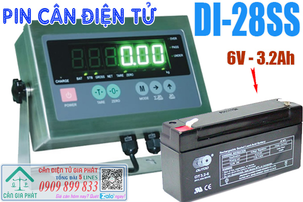 Pin cân điện tử DI-28SS 100kg 200kg 300kg 500kg cân nông sản