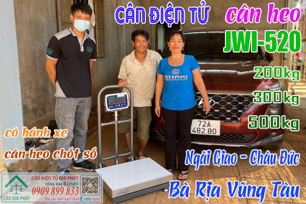 Cân điện tử JWI-520 cân heo 200kg 300kg 500kg ở Ngãi Giao Châu Đức Vũng Tàu