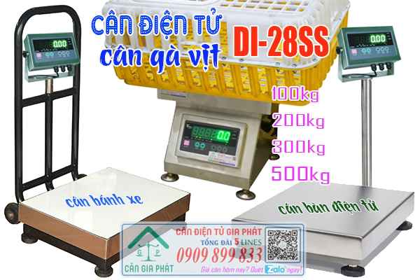 Cân điện tử cân gà vịt DI-28SS 100kg 200kg 300kg 500kg