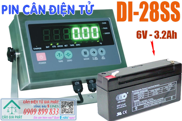 Pin cân điện tử DI-28SS inox cân phế liệu 100kg 200kg 300kg 500kg