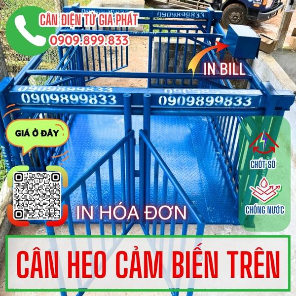 Cân heo điện tử 2 tấn - 6 con - có máy in - cảm biến trên & chống nước