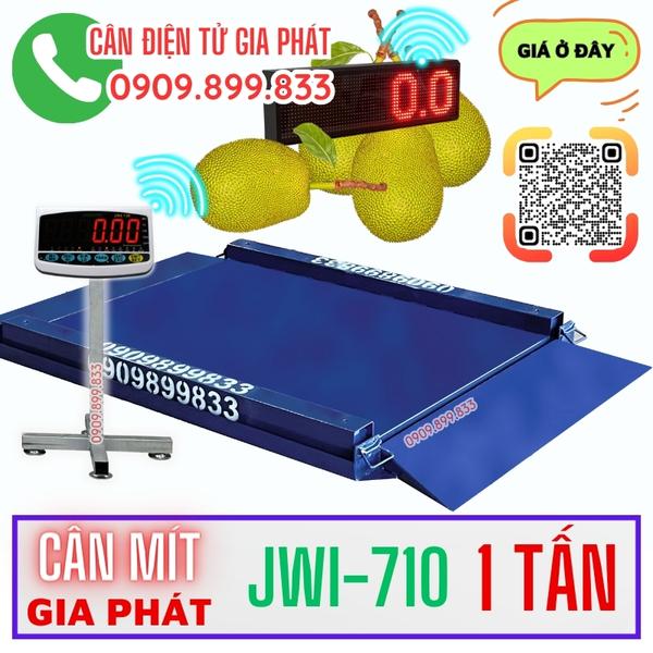 Cân điện tử cân mít JWI-710 1 tấn có dốc & kéo xe mít lên cân nhẹ nhất