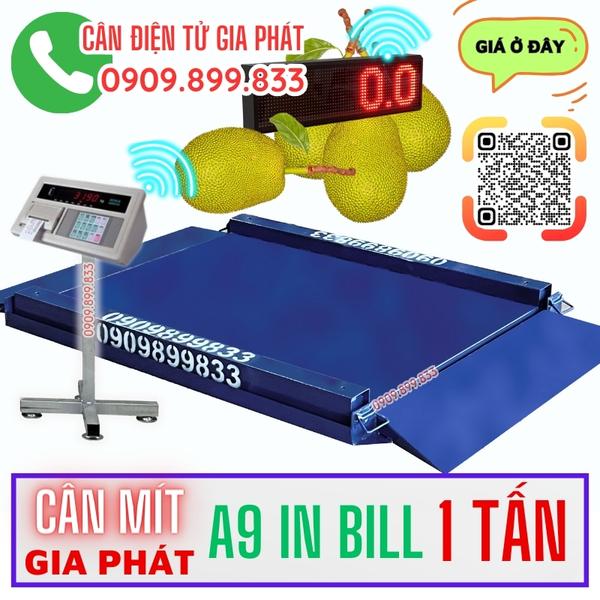 Cân mít điện tử XK3190-A9 1 tấn in bill, có in liệt kê và in tổng cộng