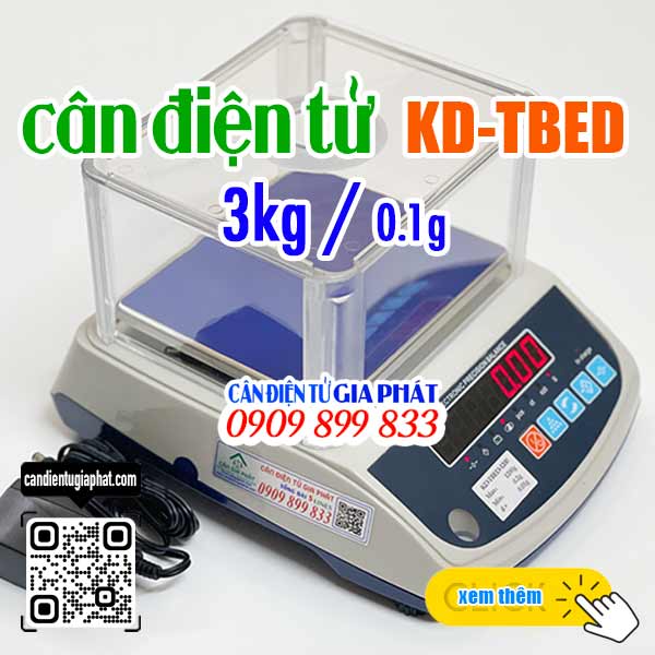 Cân điện tử KD-TBED 3kg/0.1g cân vàng cân cầm vàng