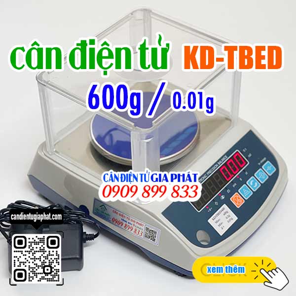 Cân điện tử KD-TBED 600g/0.01g cân mủ cao su
