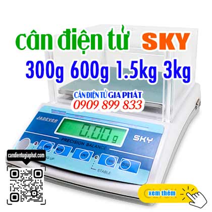 Cân điện tử SKY 300g 600g 1500g 3000g (không pin sạc)
