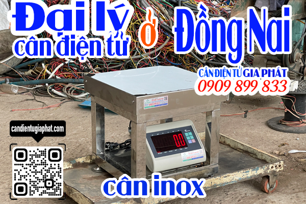 Đại lý cân điện tử Đồng Nai - cân điện tử inox 100kg 200kg 300kg 500kg
