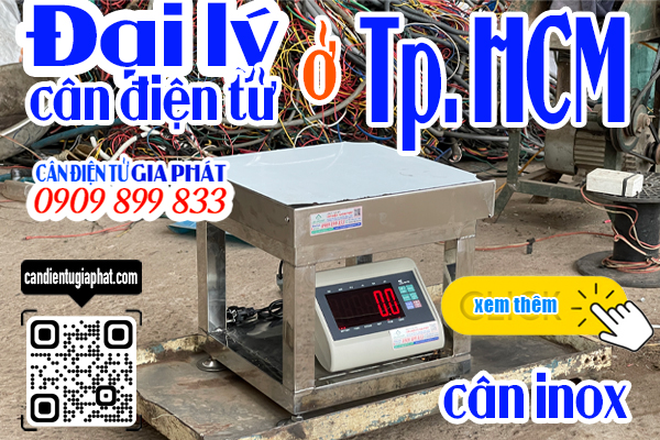 Đại lý cân điện tử TpHCM - cân điện tử inox 100kg 200kg 300kg 500kg
