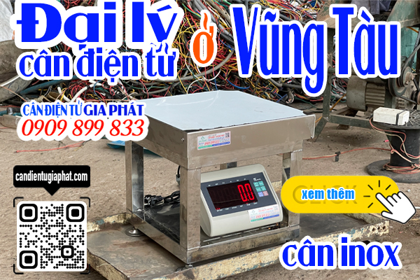 Đại lý cân điện tử Vũng Tàu - cân điện tử inox 100kg 200kg 300kg 500kg