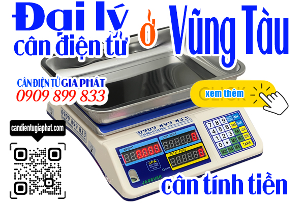 Đại lý cân điện tử Vũng Tàu - cân tính tiền 30kg