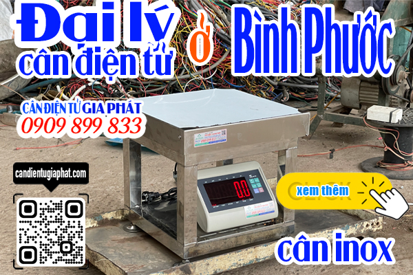 Đại lý cân điện tử Bình Phước - cân điện tử inox 100kg 200kg 300kg 500kg