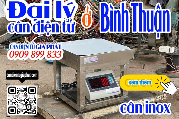 Đại lý cân điện tử Bình Thuận - cân điện tử inox 100kg 200kg 300kg 500kg