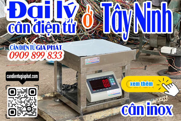 Đại lý cân điện tử Tây Ninh - cân điện tử inox 100kg 200kg 300kg 500kg